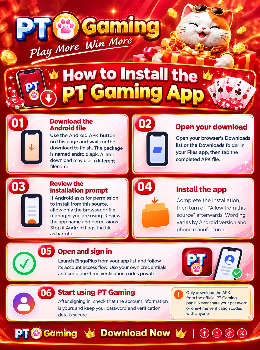 How to Install the PT Gaming App